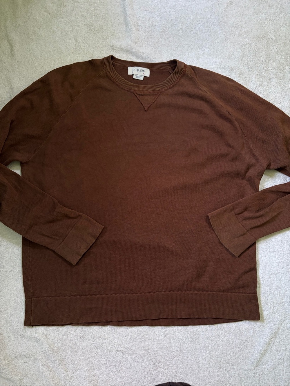 J. Crew Cotton Raglan Style Brown Long Sleeve Shirt